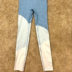 We over Me leggings, colorblock